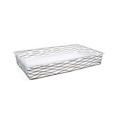 Front of the House BHO060PTI20 Rectangular Ice Housing / Pan Set- 20 3/4" x 12 3/4" x 3", Iron, Patina, Multi-Colored