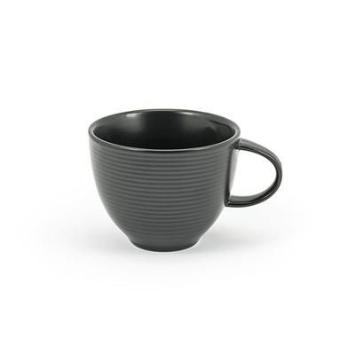 Front of the House DCS023BKP23 8 oz Spiral Cup - Porcelain, Ink, Black