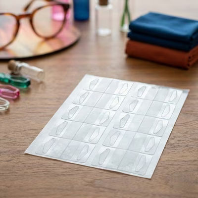 Clear Plastic Hang Tab - Sheet of 20 Delta Hole