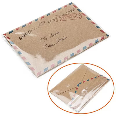 Small Size Flap Seal Bag For Stationary and Invitations Bag Size: 4 1/4" x 3 1/8" 100 Bags Crystal Clear Bags