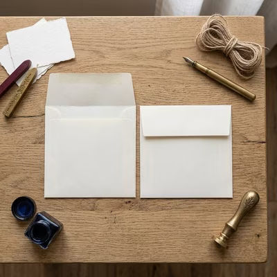 5 1/2 Square Envelopes, Natural 5 1/2" x 5 1/2" 50 pack