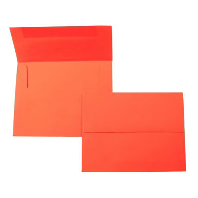 A7 7 1/4" x 5 1/4" Astrobright Envelope Pumpkin Orange 50 Pieces E5010