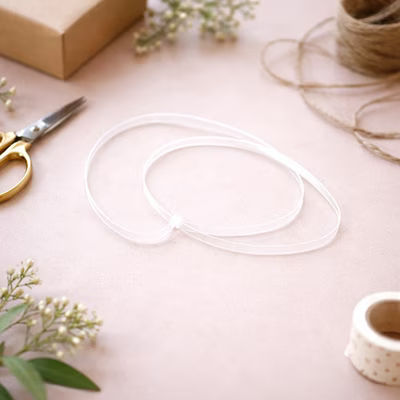 Clear Vinyl Stretch Loops 18" 50 pack