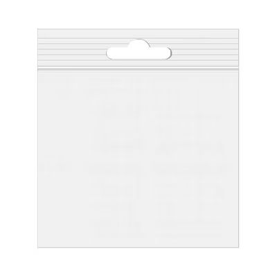 Crystal Clear Zip Bags, 2 mil Euro Hang Hole 8 1/2" x 8 1/2" 100 pack