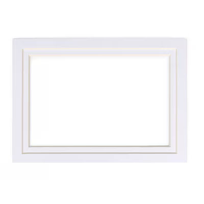 Double Mats, White/White 5" x 7" Outer Cut, 3 5/8" x 5 5/8" Inner Cut 10 Pack