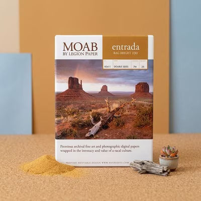 Moab Entrada Rag Bright 190 Paper 4" x 6" 50 pack