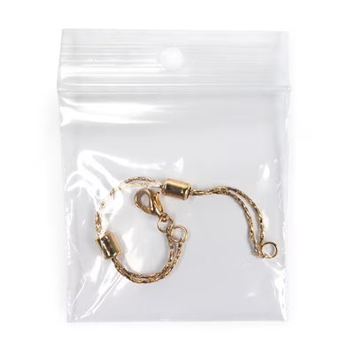 LDPE Zip Top Bag, 2 mil Round Hang Hole 2" x 2" 100 pack
