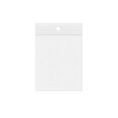 LDPE Clear Zip Bags with Round Hang Hole 9" x 12" 100 pack
