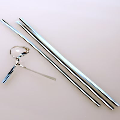 Silver Metallic Plastic Twist Tie 6" x 5/32" 1000 pack