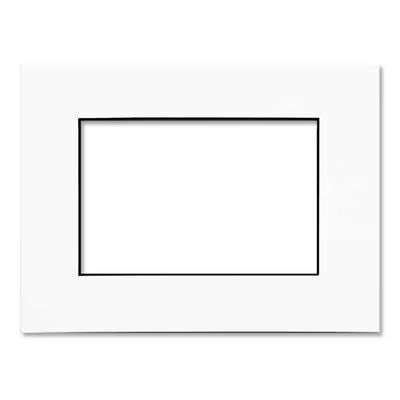 5" x 7" Single Mat White/Black Core 2 5/8" x 4 5/8" Inner Cut 10 pack
