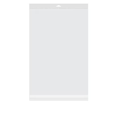 Crystal Clear Hanging Bags 12 7/16" x 18 1/4" + Flap 100 pack