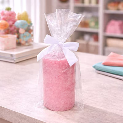 Eco Plant Based PLA Compostable Clear Flat Bottomed Gusset Bags For Bake Sale or Product Packaging Bag Size: 5" x 3" x 12" 100 Bags