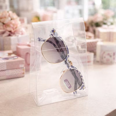 Clear Tapered Tote Box - Great for Chocolate Pretzels Sunglasses Makeup Box Size: 4" x 2" x 6" 25 Boxes Crystal Clear Boxes