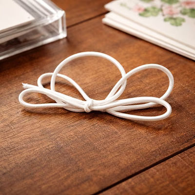 Solid White Stretch Loop 8" 50 pack