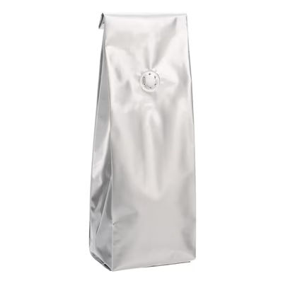 Coffee Bags Silver Gusset Bags 3 3/8" x 2 1/2" x 13" 50 Pieces