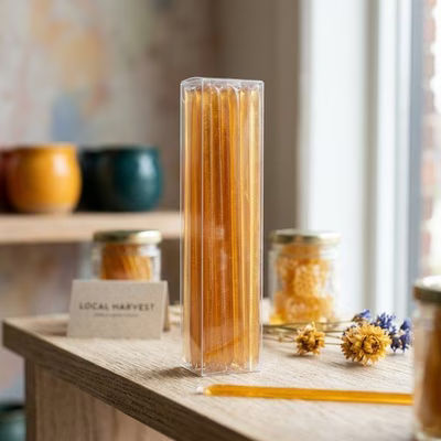 Clear Boxes for Pencils Honey Sticks Candy Sticks Cosmetics Box Size: 1 1/2" x 1 1/4" x 6 3/4" 25 Boxes Crystal Clear Boxes