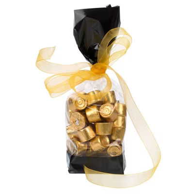 Medium Tall Black & Clear Gusset Bags - Over The Hill Birthdays or Divorce Parties Bag Size: 2 5/8" x 1 7/8" x 10 3/4" 100 Bags