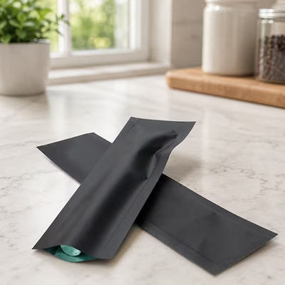 Matte Black Single Use Child Resistant Bags 1 1/2" x 5" 100 pack