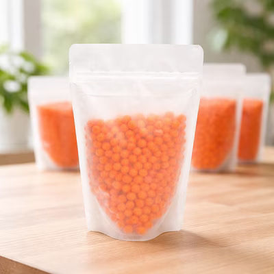 Best Frosted Food Safe Resealable Pouch Bags Heat Seal - Holds 6 oz. to 11 oz. Size: 5 7/8" x 3 1/2" x 9 1/8" 100 Bags Pouches