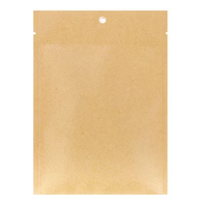 Kraft Heat Seal Bags Matte 4 3/8" x 6 1/4" 100 pack