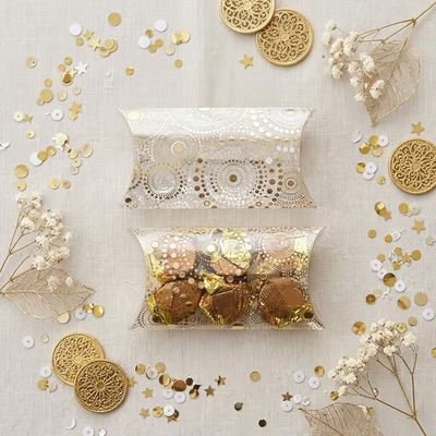 Clear Pillow Box - Great For Party Favors Jewelry Caramels Box Size: 3 15/16" x 1 9/16" x 6 11/16" 25 Boxes Crystal Clear Boxes