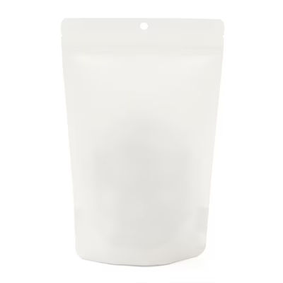 White Kraft Eco Stand Up Pouch 5 7/8" x 3 1/2" x 9 1/8" 100 pack