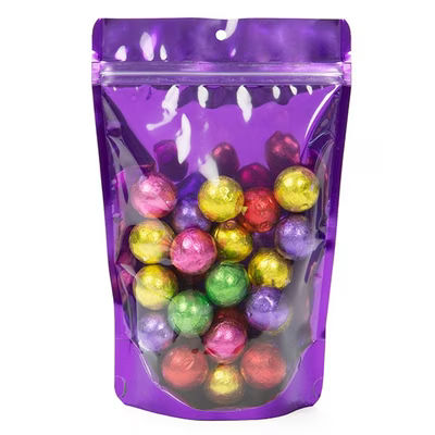 5 7/8" x 3 1/2" x 9 1/8" Outer Dims Bright Violet Stand Up Pouch with Hang Hole 100 Pieces