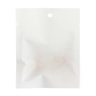 White Kraft Compostable Heat Seal Bags 3" x 4" 100 pack
