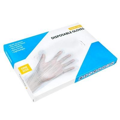 Polyethylene Disposable Gloves, One Size Fits Most 100 Pieces ClearBags