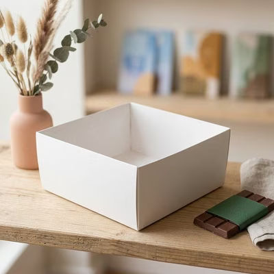White Paper Box Bottoms 25 Pack 6" x 3" x 6"