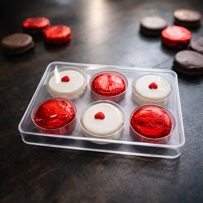 Round Cookie Tackle Box 6 Cavity 5" x 11/16" x 7 5/16" 25 pack