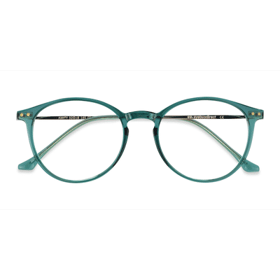 Unisex s round Emerald Green Plastic, Metal Prescription eyeglasses - Eyebuydirect s Amity