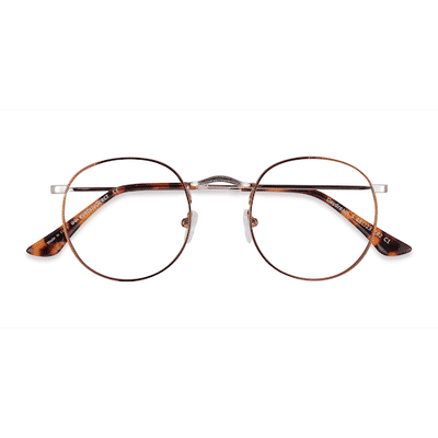 Unisex s round Brown Golden Metal Prescription eyeglasses - Eyebuydirect s Daydream