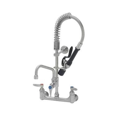 T&S SMPM-8WLN-06 22 1/8"H Wall Mount Pre Rinse Faucet - 1.07 GPM, Base with Nozzle, 6" Swing Nozzle, Stainless Steel