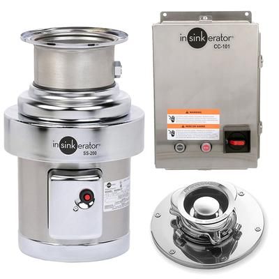 InSinkErator SS-200-5-CC101 230/1 Disposer Package w/ 5 Adapter & CC101 Panel, 2 HP, 230/1 V