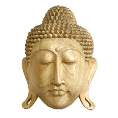 Wood mask, 'Buddha's Eternal Bliss'