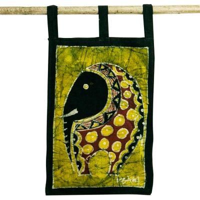Baby Elephant,'Cotton Batik Wall Hanging'