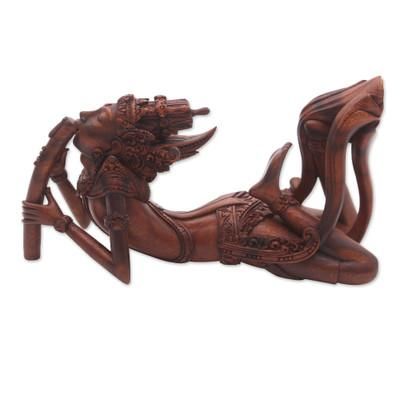 Wood statuette, 'Flute Player'