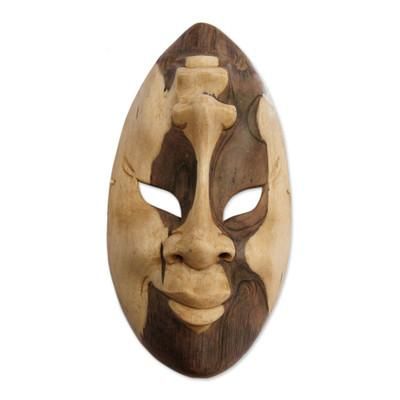 Hand Carved Wood Mask 'Comedy and Tragedy'