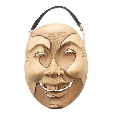 Sweet Smile,'Hand Made Hibiscus Wood Mask'