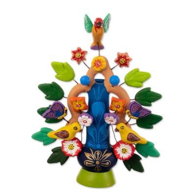'Spring Tree of Life' - Collectible Ceramic Candle Holder