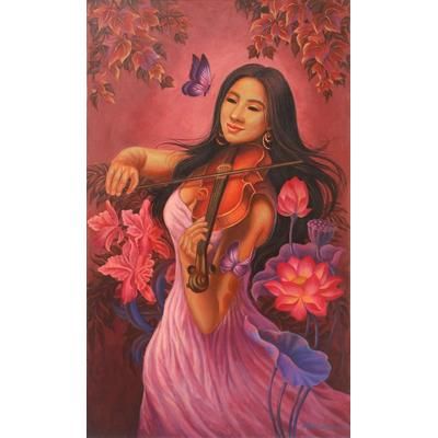 Afternoon Symphony,'Acrylic Music Painting on Canvas (2021)'
