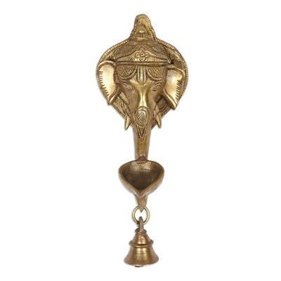 Ganesha's Enigma,'Ganesha-Themed Brass Wall Accent'