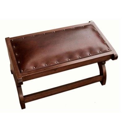 Elegance,'Mohena and leather ottoman'