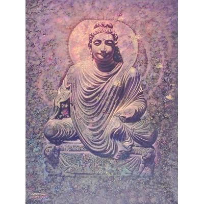 Dharma,'Buddha Painting Acrylic on Canvas One-of-a-Kind'
