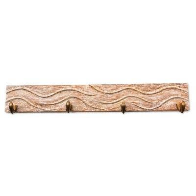 Dolphin Beach,'Whitewashed Wood Coat or Key Rack with Dolphin Hooks'