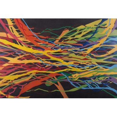 Tangled Colors,'Abstract Original Painting'