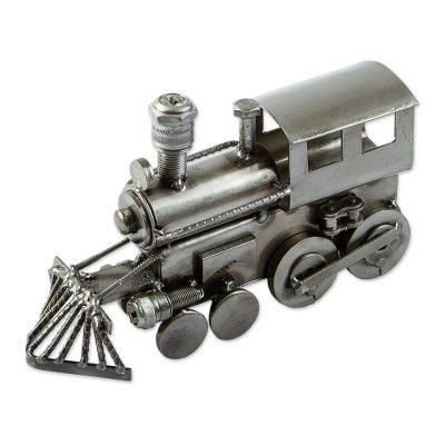 Rustic Locomotive,'Rustic Locomotive Recycled Metal Sculpture'