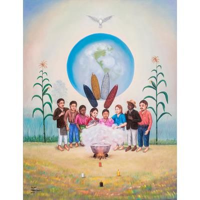 Peace,'Signed World Peace Project Expressionist Painting'