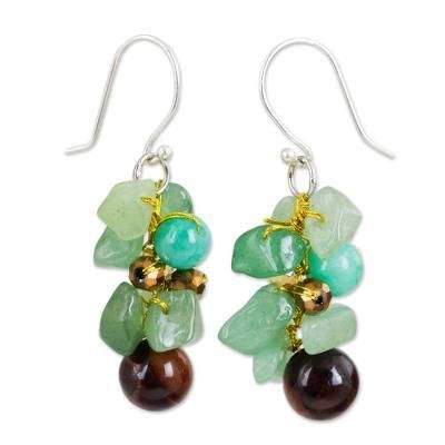 'Chiang Mai Melody' - Hand Made Quartz Dangle Earrings